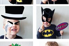 Фотобутафория для детей - вечеринка Бэтмена - (трафареты)